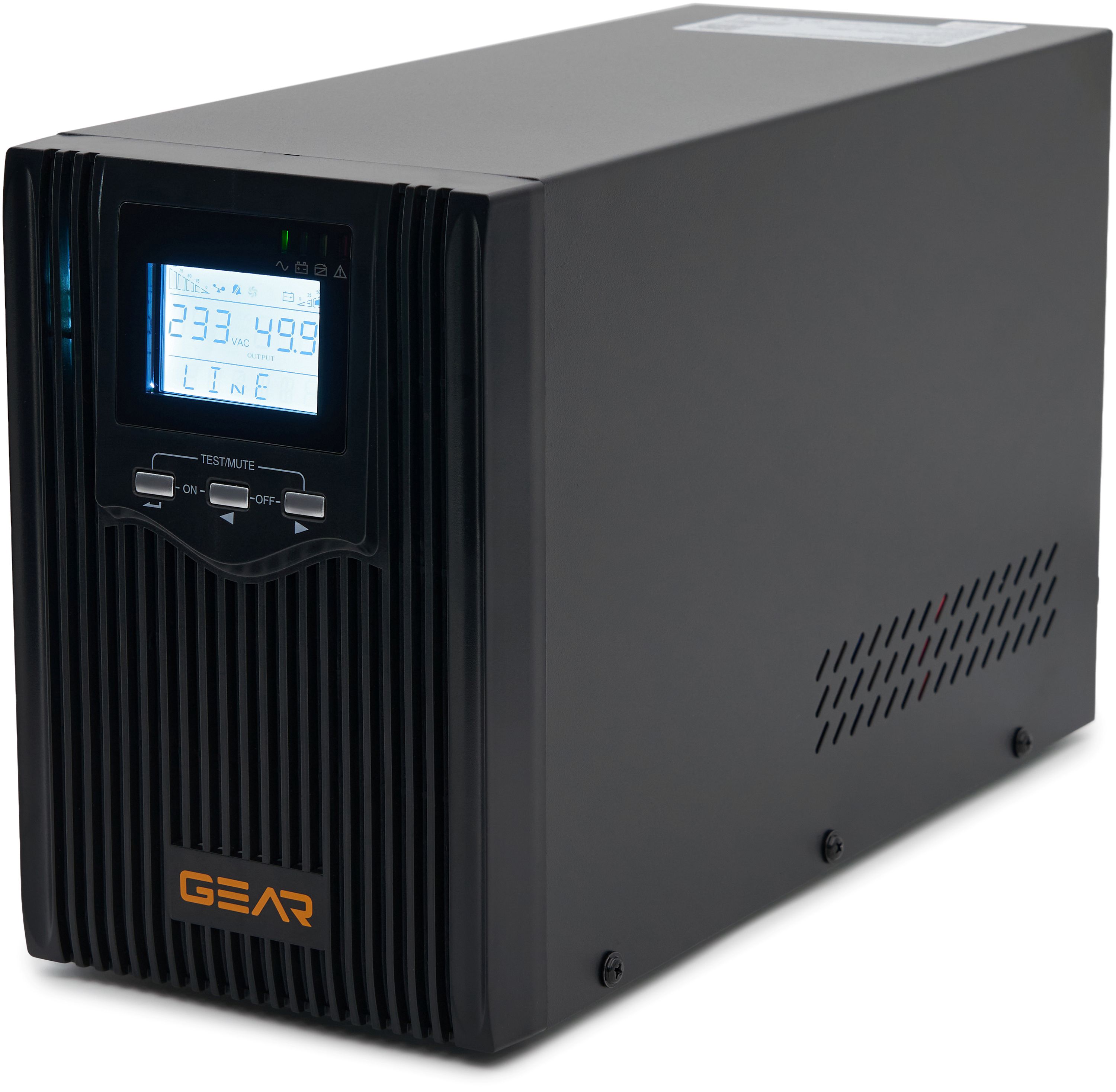 Пристрій безперебійного живлення GEAR, 2000VA/1600W LCD, лінійний інтерактивний (GU-2000PS)